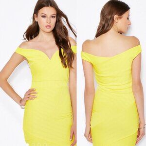 NWT Miss Selfridge‎ Yellow Mini Dress Asymmetric Hem Size 0 New With Tags Boho